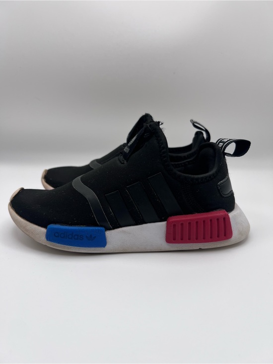 adidas Other - adidas NMB Kids Black Slip-On Sneakers with Blue & Red Midsole Accent